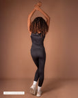 Black high-waist yoga leggings from Theia Moon