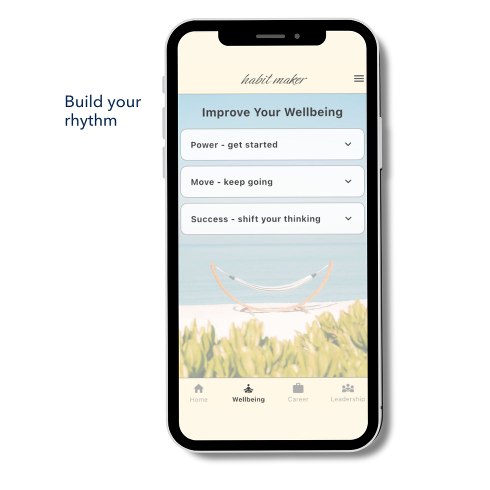 A habit-building tool designed to adapt to individual rhythm, supporting wellbeing, consistency and personal progress over time