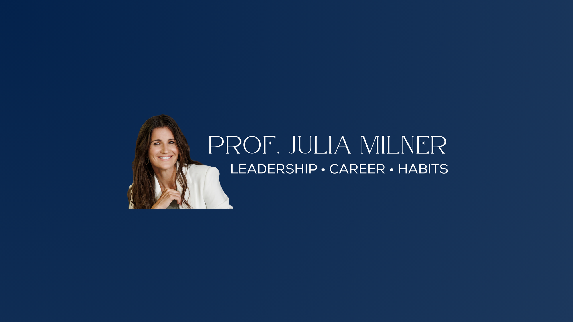 Leadership and coaching video content by Julia Milner, focusing on career development, workplace behaviour and sustainable habits for professionals