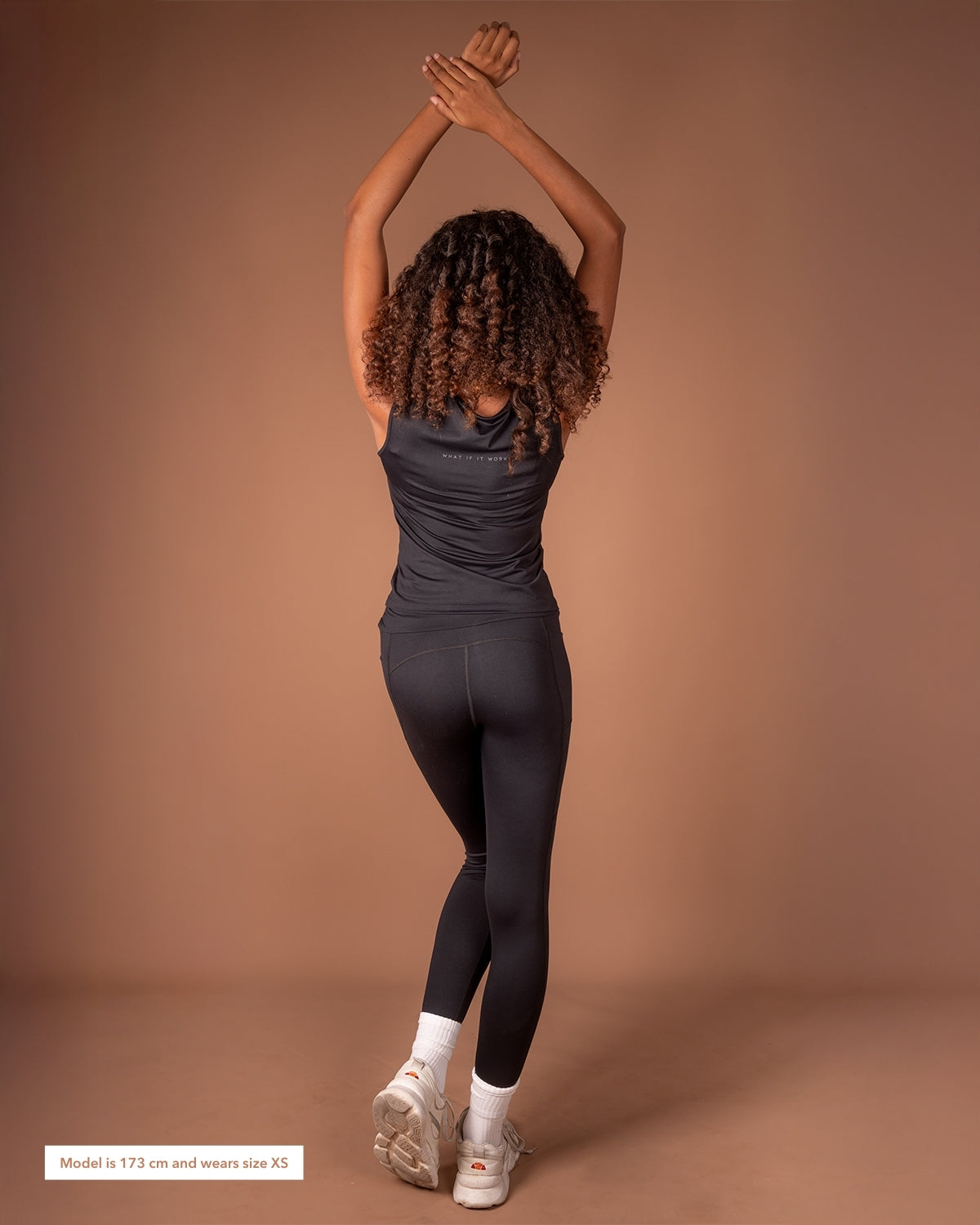 Black high-waist yoga leggings from Theia Moon